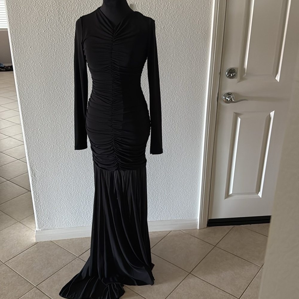 Elegant Black Long Sleeve Dress A.L.C 
get ready for the holidays glamorous
